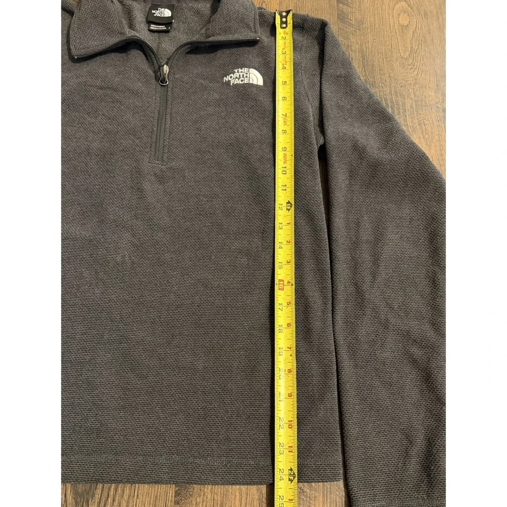 THE NORTH FACE Men's Small Quarter 1/4  Zip Black Fleece Pullover Sweater